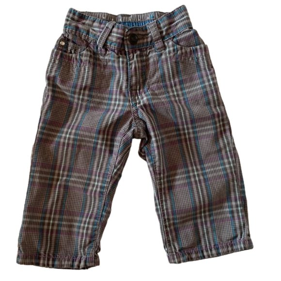 The Children's Place Plaid Lightweight 100% Cotton Pants 12 Months - Picture 10 of 12